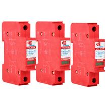 Kit econômico c/ 3 dispositivos de proteção contra raios com dps clamper front v 275v 45ka