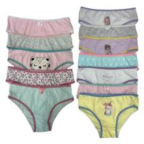 Kit Econômico de 7 Calcinhas 100% Algodão Ideal para o Dia a Dia das Pequenas