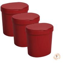 Kit Econômico De Organização: 3 Lixeiras Coza De 2,5 Litros Em Oferta! Kit Econômico De Organização: 3 Lixeiras Coza De 2,5 Litros Em Oferta!