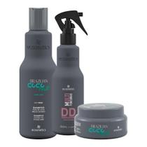 Kit Ecosmetics Brazilian Coconut Shampoo Anti-frizz 250ml, Máscara 250ml, DD Obrigatore 250ml