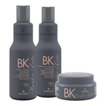 Kit Ecosmetics Brazilian Delux Keratin Shampoo Hidratante 250ml, Condicionador Hidratante 250ml, Máscara Hidratante 250m