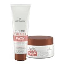 Kit Ecosmetics Color Glam Blond Shampoo 250ml, Máscara 220ml