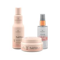 Kit Ecosmetics Plastica Capilar Máscara 250ml, Leave-in 250ml, Color Glam Blond Oil 60ml