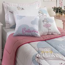 Kit Edredom 05 Peças Juvenil Estampado Hipercal 400 Fios - MR Enxovais