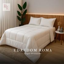 Kit Edredom Branco Com Fronhas Casal King 2,80x2,40 Roma Dupla Face Tamanho Gigante