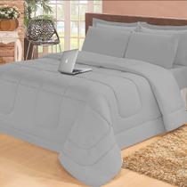 Kit Edredom Casal Queen Cinza Dupla Face Vários Tamanhos Casa Dona Kit Edredom Casal Queen Cinza Dupla Face Vários Tamanhos Casa Dona