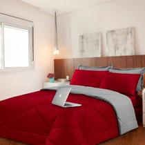 Kit Edredom Casal Queen Jogo de Lençol 06 peças Dupla Face Casa Dona Kit Edredom Casal Queen Jogo de Lençol 06 peças Dupla Face Casa Dona