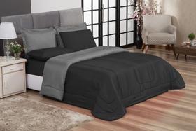 Kit Edredom Casal Queen Jogo de Lençol 06 peças Dupla Face Casa Dona Kit Edredom Casal Queen Jogo de Lençol 06 peças Dupla Face Casa Dona