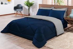 Kit Edredom Casal Queen Size 6 Peças Pérola Kit Edredom Casal Queen Size 6 Peças Pérola