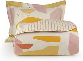 KIT EDREDOM COT T MIX SOLTEIRO AREIA 3PCS - Conforto e Qualidade