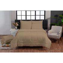 Kit edredom italiano 200 fios 100% algodão 6 peças - casa dona