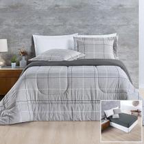 Kit Edredom + Jogo De Cama Avere 200 Fios Queen 06 Peças 100% Poliéster - Dallas Kit Edredom + Jogo De Cama Avere 200 Fios Queen 06 Peças 100% Poliéster - Dallas