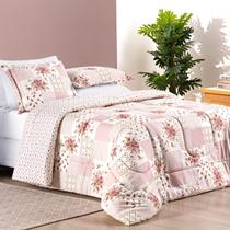 Kit Edredom King Bouti 03 Peças Rosa Matura