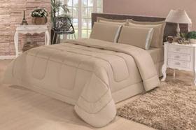 Kit Edredom + Lençol Aconchego Dupla Face Casal Queen 6 Peças Avelã Kit Edredom + Lençol Aconchego Dupla Face Casal Queen 6 Peças Avelã