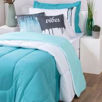 Kit Edredom Linho Colorido Solteiro Kit Edredom Linho Colorido Solteiro