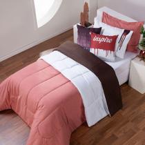 Kit Edredom Linho Colorido Solteiro Kit Edredom Linho Colorido Solteiro