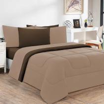 Kit Edredom Malha 100% Algodão Gran Moratta 3 Peças Queen - Avelã/Marrom Kit Edredom Malha 100% Algodão Gran Moratta 3 Peças Queen - Avelã/Marrom