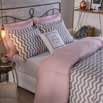 Kit Edredom Mimo Solteiro 05 Peças - Cinza Kit Edredom Mimo Solteiro 05 Peças - Cinza