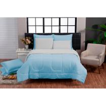 Kit Edredom Queen 3 Peças Dupla Face Italiano Macio Casa Dona