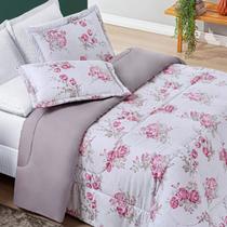 Kit Edredom Queen com Porta Travesseiro 200 Fios Avere 03 Peças Kit Edredom Queen com Porta Travesseiro 200 Fios Avere 03 Peças