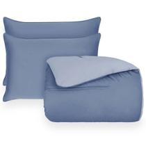 Kit Edredom Queen Conforter Duo Naturalle ul Fog / Indigo Kit Edredom Queen Conforter Duo Naturalle ul Fog / Indigo
