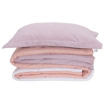 Kit Edredom Solteiro Dupla Face Colorful Linho E Hipercal 400 Fios 5 Peças - Rosa Kit Edredom Solteiro Dupla Face Colorful Linho E Hipercal 400 Fios 5 Peças - Rosa