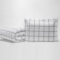 Kit Edredom Square King Percal 180 Fios 3Pçs Branco Kit Edredom Square King Percal 180 Fios 3Pçs Branco