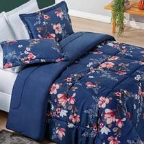 Kit Edredom Super King com Porta Travesseiro 200 Fios Avere 03 Peças