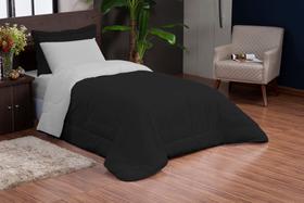 Kit Edredom Ternura Solteiro 04 Peças Dupla Face Preto branco Kit Edredom Ternura Solteiro 04 Peças Dupla Face Preto branco