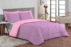 Kit Edredom Ternura Solteiro 4 Peças Dupla Face - Várias Cores