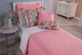 Kit edredom vanessa solteiro 2 peças 100% algodao 150 fios percal