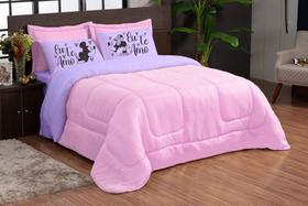 Kit Edredon dupla face Casal Queen 05 Peças minnie