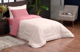 Kit Edredon Ternura Solteiro 04 Peças rose com palha Kit Edredon Ternura Solteiro 04 Peças rose com palha