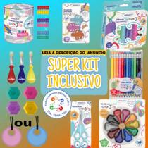 Kit Educacional Inclusivo TEA TDAH Escrita Coordenação Motora Material Escolar Terapêutico