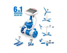 Kit Educacional Robô Solar 6 em 1 - No. 2111 - Fácil de Montar - WRT003668 Kit Educacional Robô Solar 6 em 1 - No. 2111 - Fácil de Montar - WRT003668