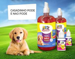 Kit Educador Canino Sanitário Xixi Não/sim Para Cães 500ml/20ml - Cia Do Pet
