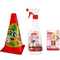 Kit Educador sanitário para cães: Stop Dog Sanol, Pipi Pode Sanol e Postinho pipi park Chalesco