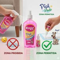 Kit Educador Sanitário spray Pipi Pode + Pipi Não Pode Genial Pet Treinamento Xixi Cães 500 e 20 ml