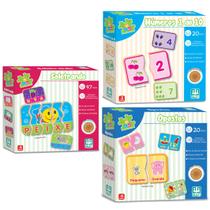 Kit Educativo 3 Jogos Madeira Números Opostos Soletrando Kit Educativo 3 Jogos Madeira Números Opostos Soletrando