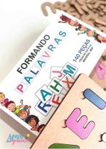 Kit Educativo brinquedos e jogos pedagógicos aprendendo alfabeto em madeira