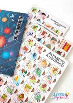 Kit educativo brinquedos e jogos pegagogicos aprendendo idiomas e sistema solar
