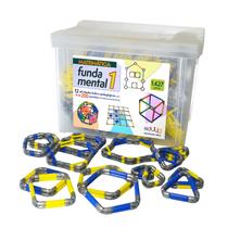 Kit Educativo Edulig Matemática, Fundametal 1 12 jogos, e atividades lúdicas - 20 alunos - 1427 peças e conexões (81 módulos) + de 200 exercícios