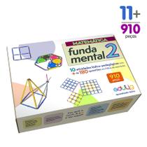 Kit Educativo Edulig Matemática Geometria Fundamental 2 - para até 20 alunos 10 atividades e + de 180 exercícios - 910 peças e conexões