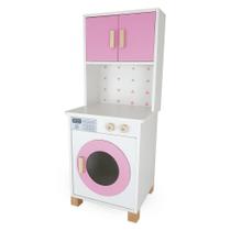 Kit Educativo Livro Mini Máquina de Lavar Infantil Rosa Kit Educativo Livro Mini Máquina de Lavar Infantil Rosa