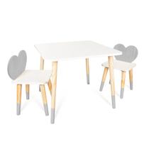 Kit Educativo Mesa e 2 Cadeiras Infantil Coração