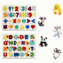 Kit Educativo Tabuleiro Letras Números e Formas e 5 Alinhavos Coloridos Aprender Inglês Kit Educativo Tabuleiro Letras Números e Formas e 5 Alinhavos Coloridos Aprender Inglês