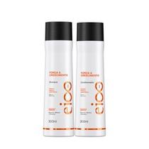 Kit Eico Antiqueda Força e Crescimento Shampoo e Condicionador 300ml Fortalecimento Hidratação Sem Sal 300ml Kit Eico Antiqueda Força e Crescimento Shampoo e Condicionador 300ml Fortalecimento Hidratação Sem Sal 300ml