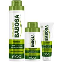Kit Eico Babosa Shampoo 800ml Condicionador 450ml Leave-In 200ml