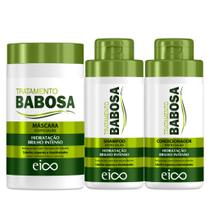 Kit Eico Babosa Shampoo Condicionador 450ml + Máscara Creme Hidatação 1kg
