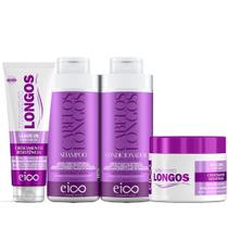 Kit Eico Cabelos Longos Crescimento Shampoo 450ml e Condicionador 400ml + Máscara 270g e Leave-in - Eico Cosméticos